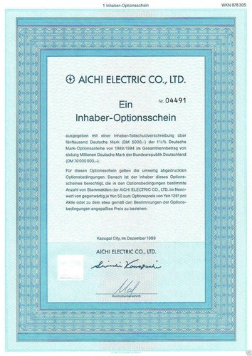Lot aichi electric co - aichi,