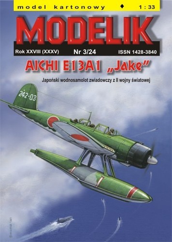 Kartonmodell aichi e13a1 jake - aichi,