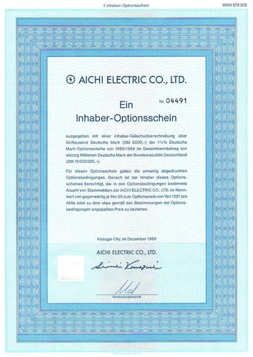 Aichi electric ltd - 50, co.,