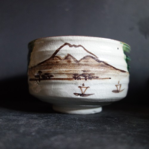 Klassischer oribe chawan - chawan, aus